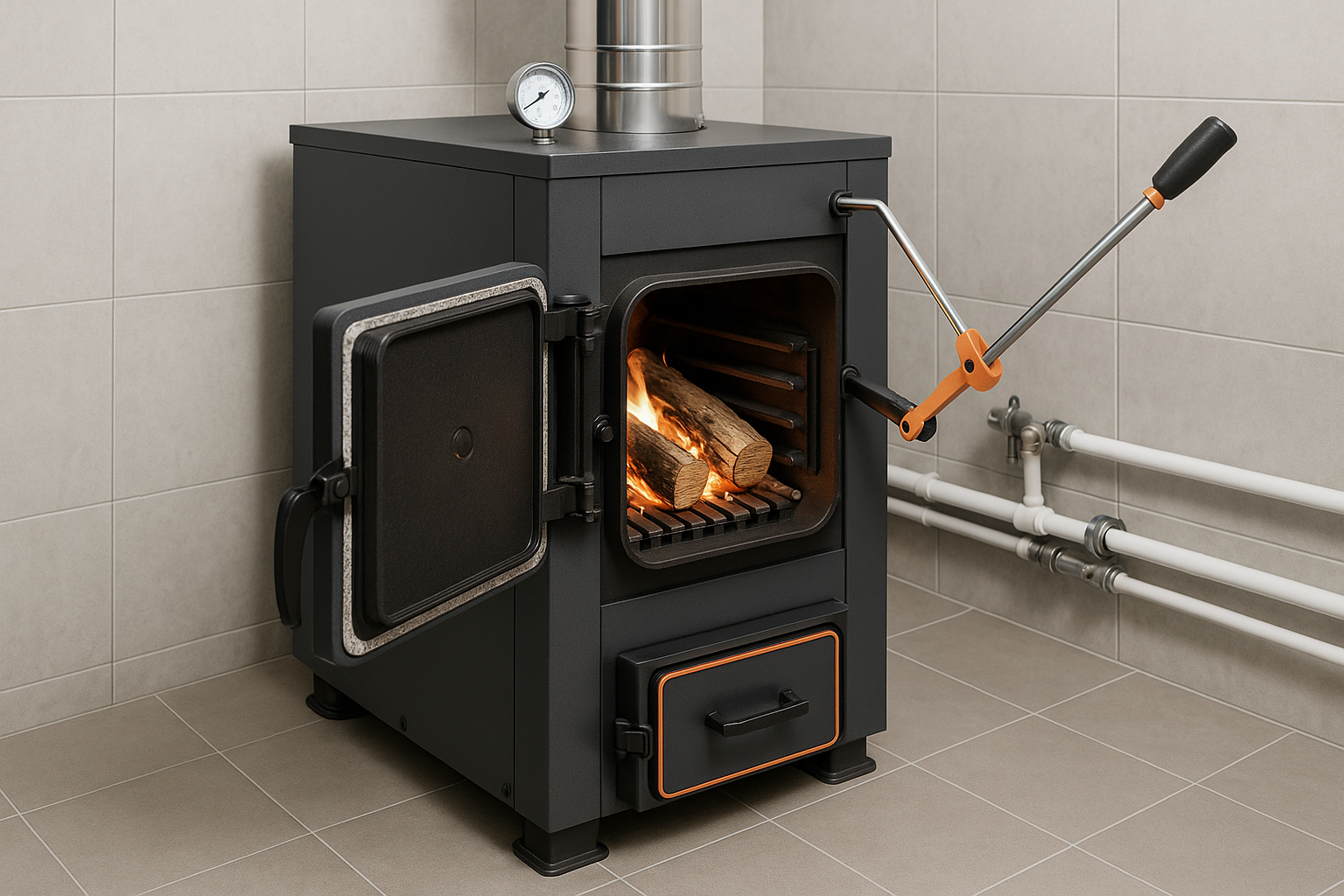 Котел длительного горения с поворотными колосниками: преимущества и ресурс